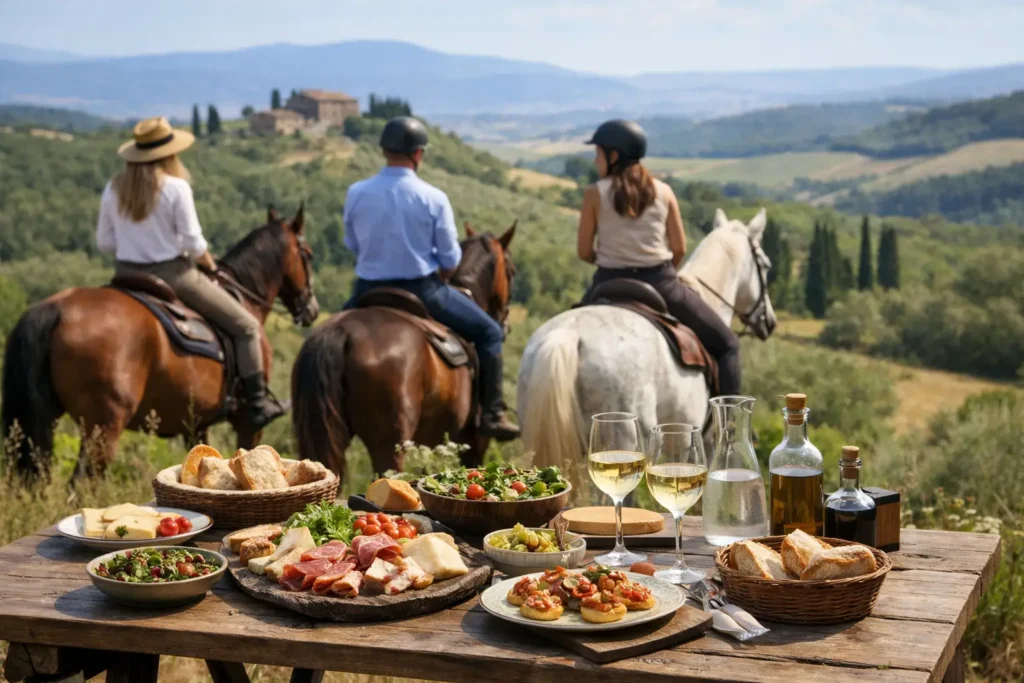 A Gourmet Lunch on Horseback in Tuscany, Unhurried