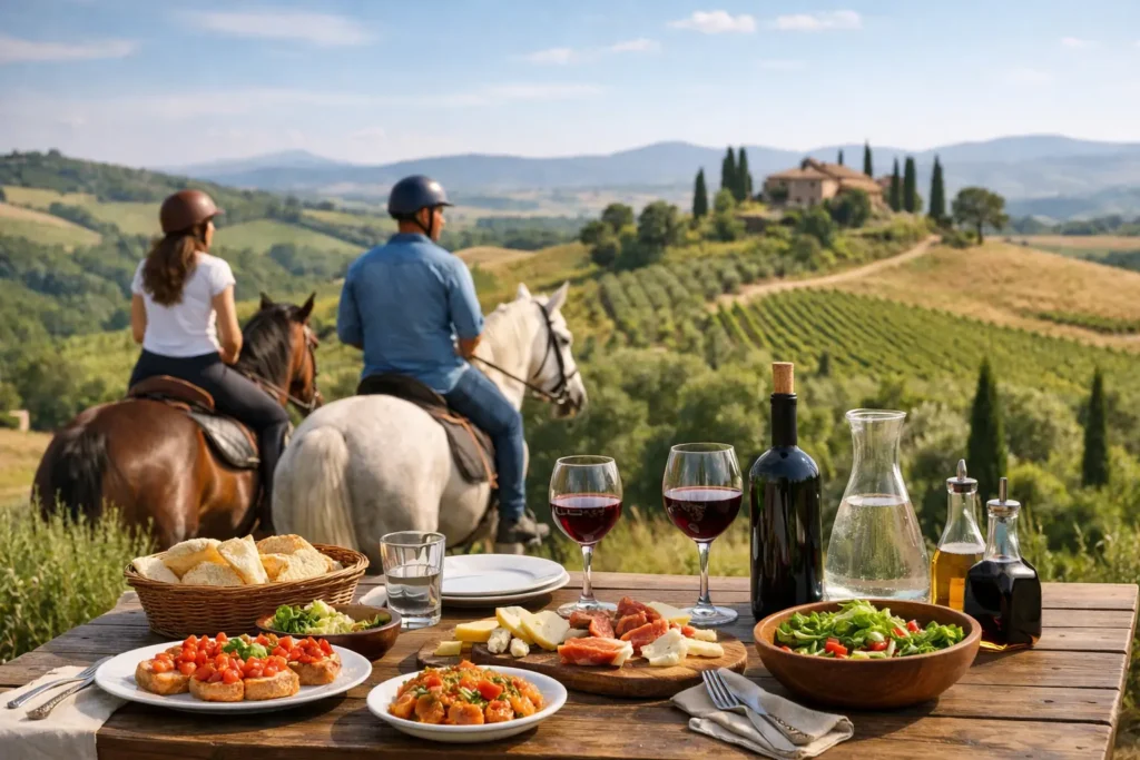 Passeggiata a Cavallo con Pranzo in Toscana