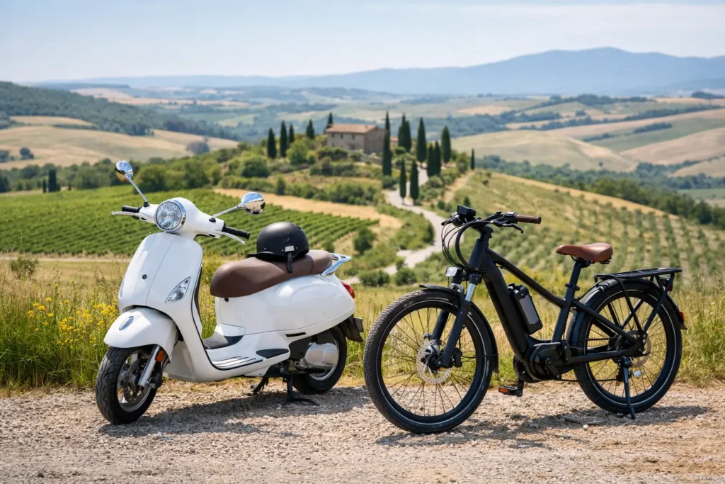 Vespa o E-Bike Toscana for Your Perfect Day