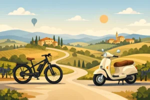 Electric Bike Versus Vespa for Tuscany Days